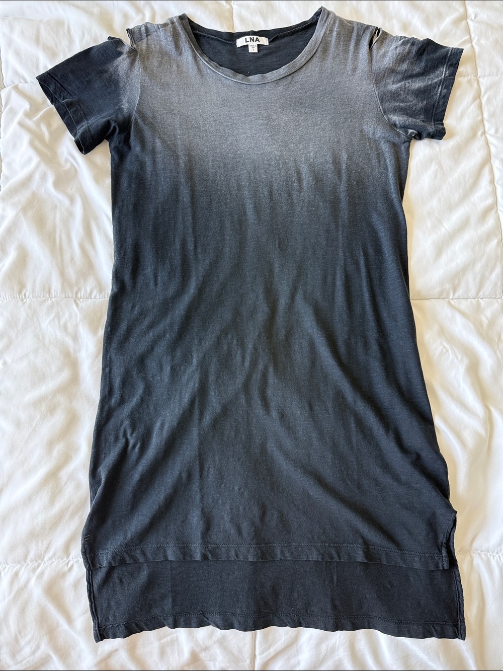 LNA Black to Charcoal Ombre Mini Dress